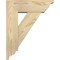 Ekena Millwork Traditional Traditional Rough Sawn Bracket w/ Offset Brace, Douglas Fir, 6"W x 16"D x 20"H BKT0604X16X20TRA01RDF - alternate 3